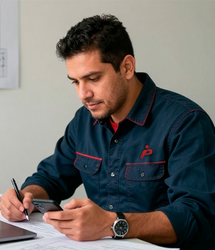 Ingeniero revisando proyecto